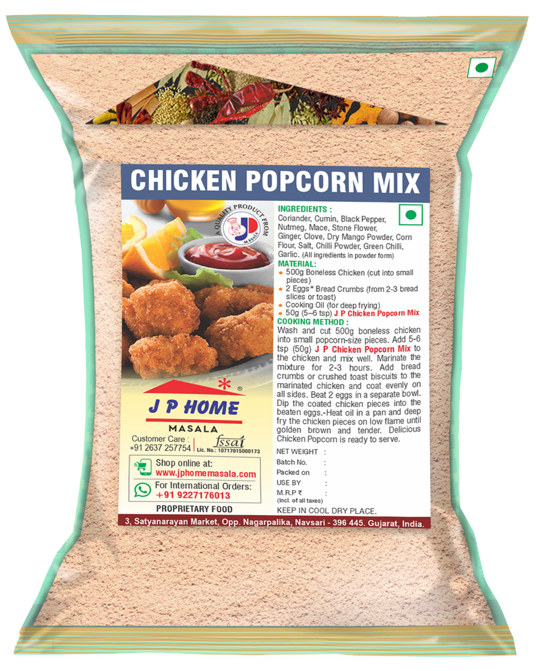 Chicken Popcorn Masala (Dry)